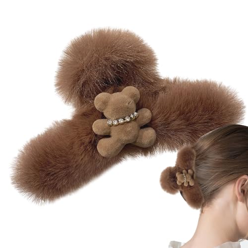 -Haarklammer – große Plüsch-Haarklammer | große Haarspange, niedliche Tierhaarclips für Freunde, Mädchen, Familie, Geschenk von Raxove