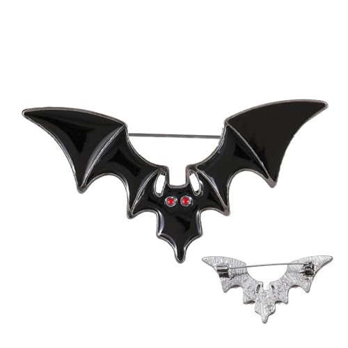 Halloween Brosche - Elegante Brosche | 6,1x3 cm Anstecknadel Landhaus Hexerei Mode Anstecknadeln Abzeichen Halloween Schmuck Geschenk Für Frauen Mädchen von Raxove