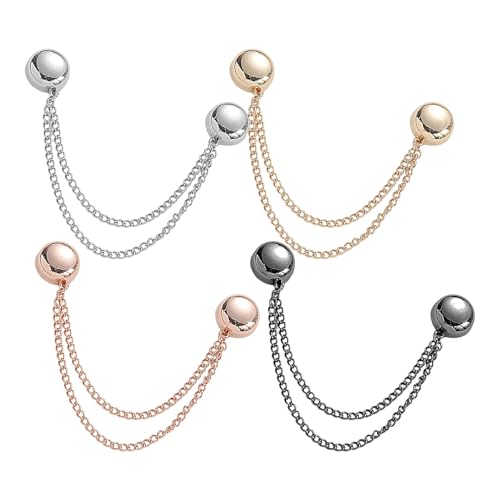 Magnetischer Schal-Clip - 4 magnetische Knopfclips für Kleidung mit Kette | Magnetclip für Hijab Broschen, multifunktionale Magnetclips für Damenkleider, Hijab Brosche Dekoration Magnetischer Schal-Clip - 4 magnetische Knopfclips für Kleidung mit Kette | Magnetclip für Hijab Broschen, multifunktionale Magnetclips für Damenkleider, Hijab Brosche Dekoration von Raxove