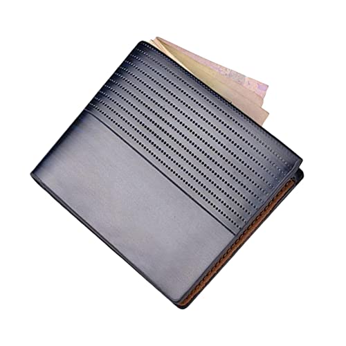 Dünne Brieftasche aus Leder | Bifold Geldbörse aus Leder mit Verriegelung - Geldbörse für Herren mit differenziertem Speicherplatz ID Fenster für Ihn Geschenk von Raxove