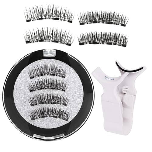 Raxove Magnetische Wimpern Clip Wimpern Kit - Magnetische Wimpern Natürlich aussehende Magnetische Wimpern 4 Stück | Mit Falschen Wimpern Damen Clip Natürliche Magnetische Wimpern für Frauen von Raxove