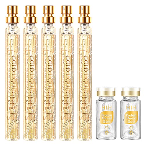 Raxove Protein Thread Lifting Set, Face Lifting Set Gold Combination, Moisturizing Soluble Protein Threads, 5 + 2 Protein Thread Skin Care Kit for Women Dry Skin Raxove Protein Thread Lifting Set, Face Lifting Set Gold Combination, Moisturizing Soluble Protein Threads, 5 + 2 Protein Thread Skin Care Kit for Women Dry Skin von Raxove
