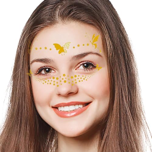 Temporäre Gesichtsaufkleber Party Gesicht Aufkleber | Wasserdichte temporäre Gesichtsaufkleber | Mehrzweck-Gesichtsaufkleber für Karneval Cosplay von Raxove