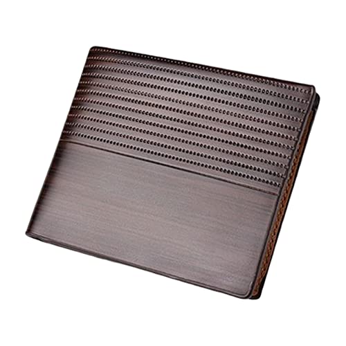 Vintage Ledergeldbörse | Bifold Geldbörse aus Leder mit Block, dünne Brieftasche faltbar mit Fotoeinsätzen mit ID-Fenster für mehrere Bankkarten von Raxove