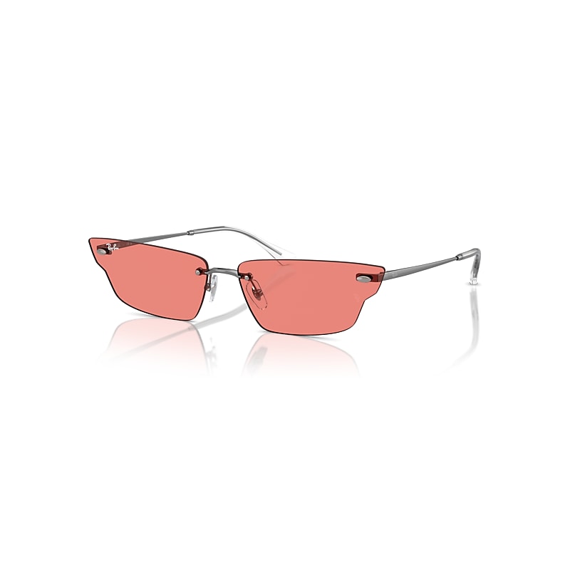 Ray-Ban Anh Bio-based Sonnenbrillen Gunmetal Fassung Rosa Glas 63-15 von Ray-Ban