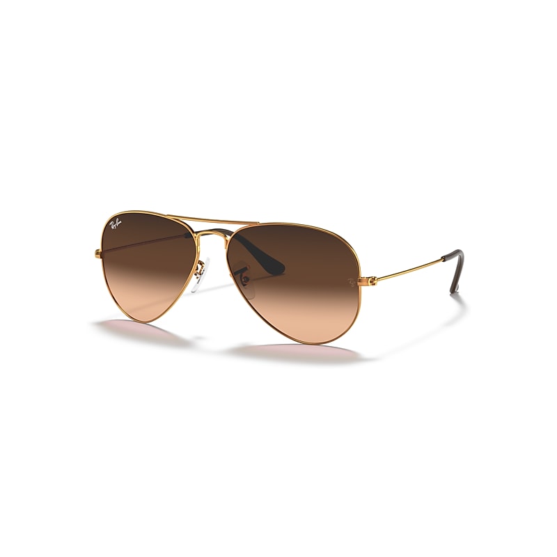 Ray-Ban Aviator Gradient Sonnenbrillen Hellbraun Fassung Rosa Glas 55-14 von Ray-Ban