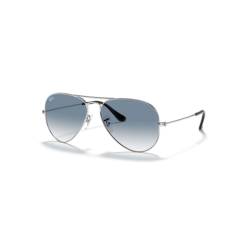 Ray-Ban Aviator Gradient Sonnenbrillen Silber Fassung Blau Glas 58-14 von Ray-Ban