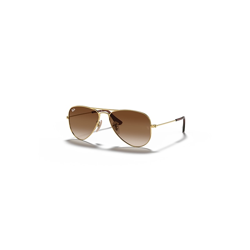 Ray-Ban Aviator Kids Sonnenbrillen Gold Fassung Braun Glas 52-14 von Ray-Ban