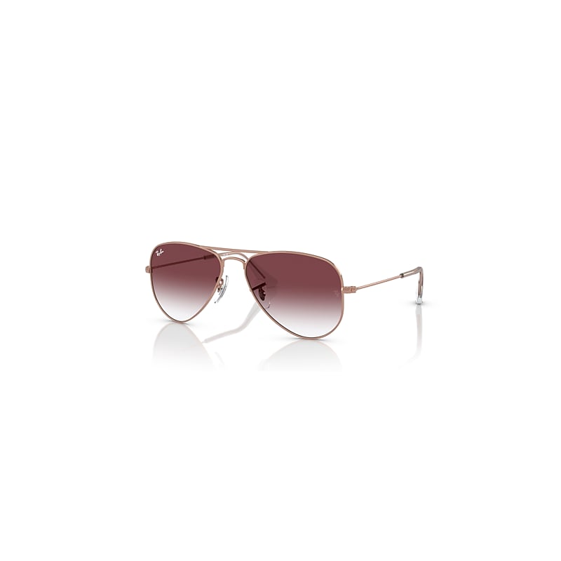 Ray-Ban Aviator Kids Sonnenbrillen Rotgold Fassung Violett Glas 52-14 von Ray-Ban