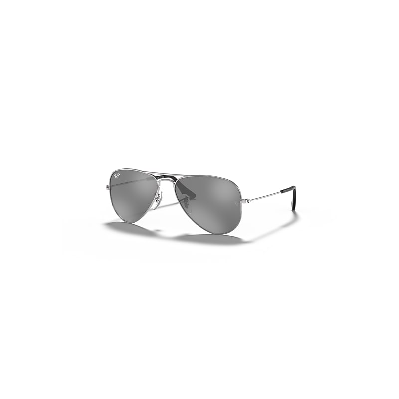 Ray-Ban Aviator Kids Sonnenbrillen Silber Fassung Grau Glas 52-14 von Ray-Ban