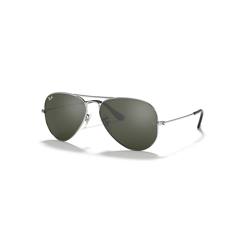 Ray-Ban Aviator Mirror Sonnenbrillen Silber Fassung Grau Glas 58-14 von Ray-Ban