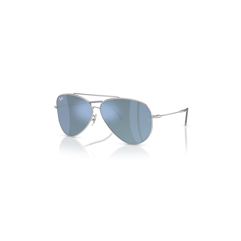 Ray-Ban Aviator Reverse Sonnenbrillen Silber Fassung Blau Glas 59-11 von Ray-Ban