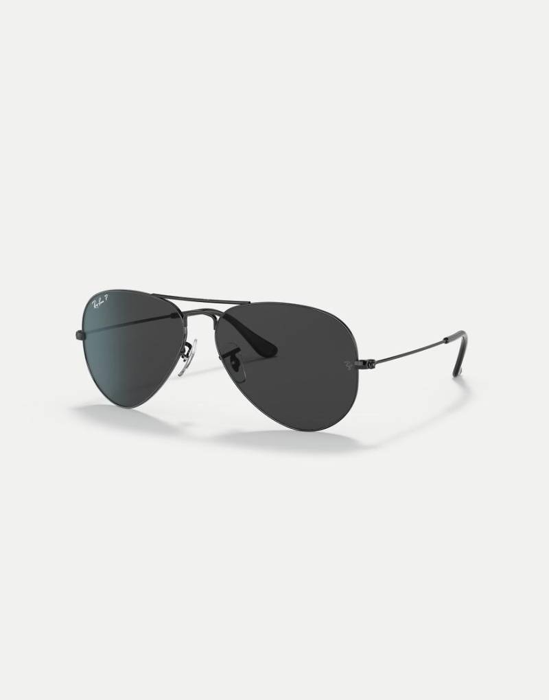 Ray-Ban - Aviator Total - Polarisierte Pilotensonnenbrille in Schwarz mit Gläsern in Schwarz von Ray-Ban