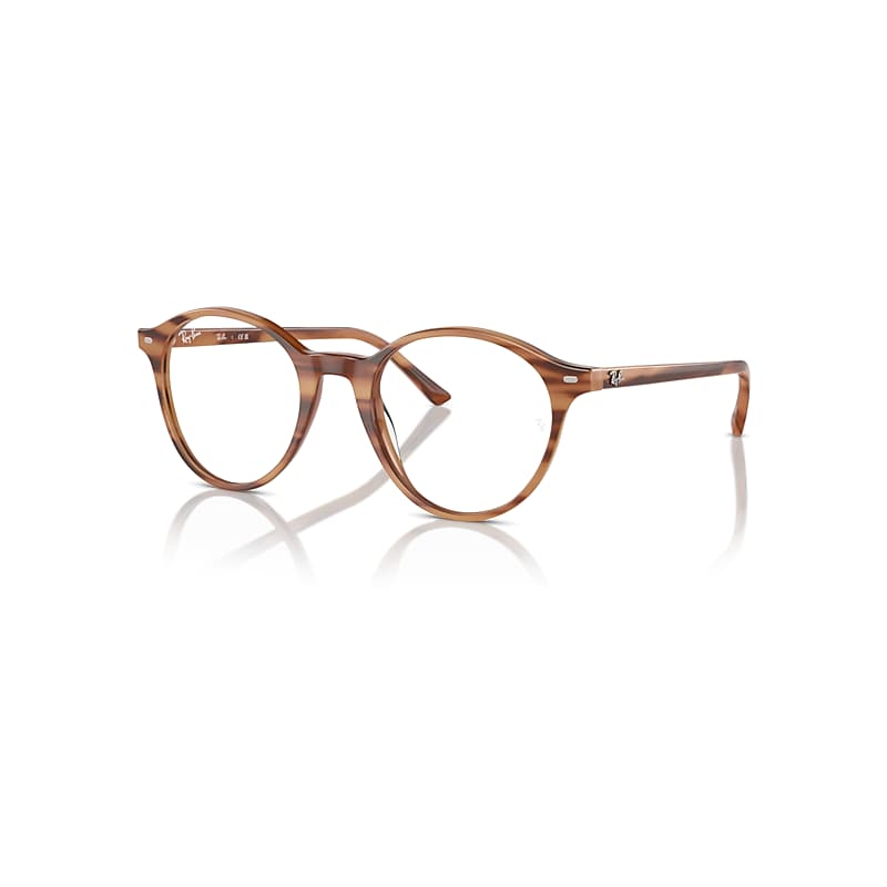 Ray-Ban Bernard Optics  Braun Gestreift Fassung Klar Glas Polarisiert 49-21 von Ray-Ban