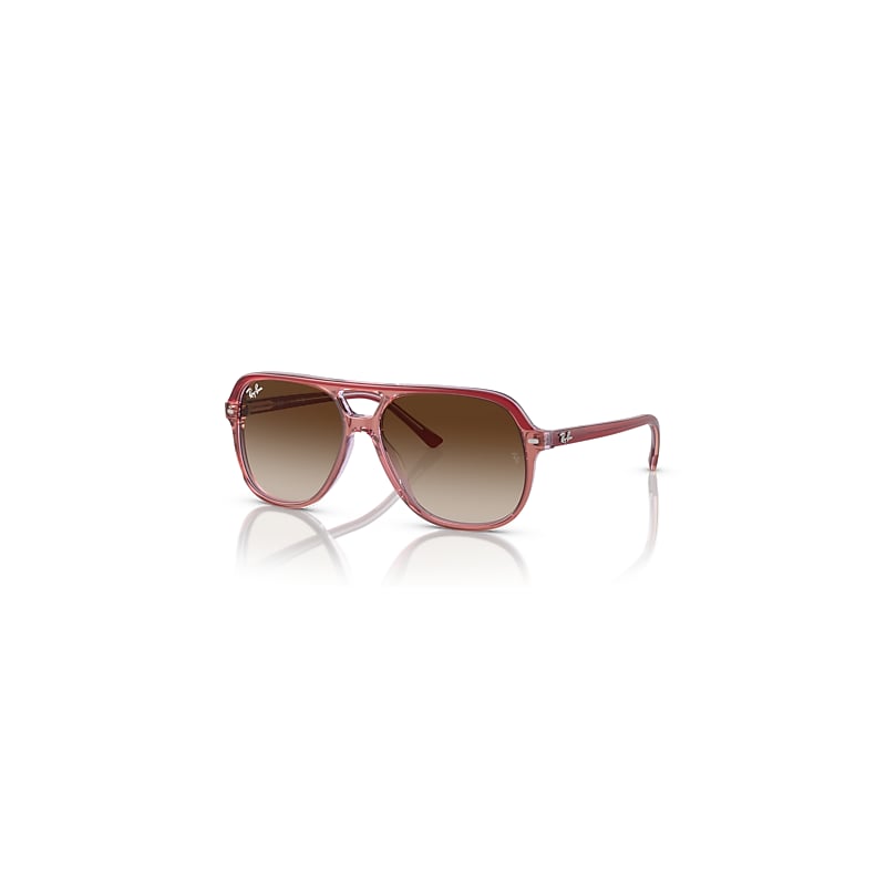 Ray-Ban Bill Kids Sonnenbrillen Oben Rot & Orange & Hellviolett Fassung Brown Glas 52-13 von Ray-Ban