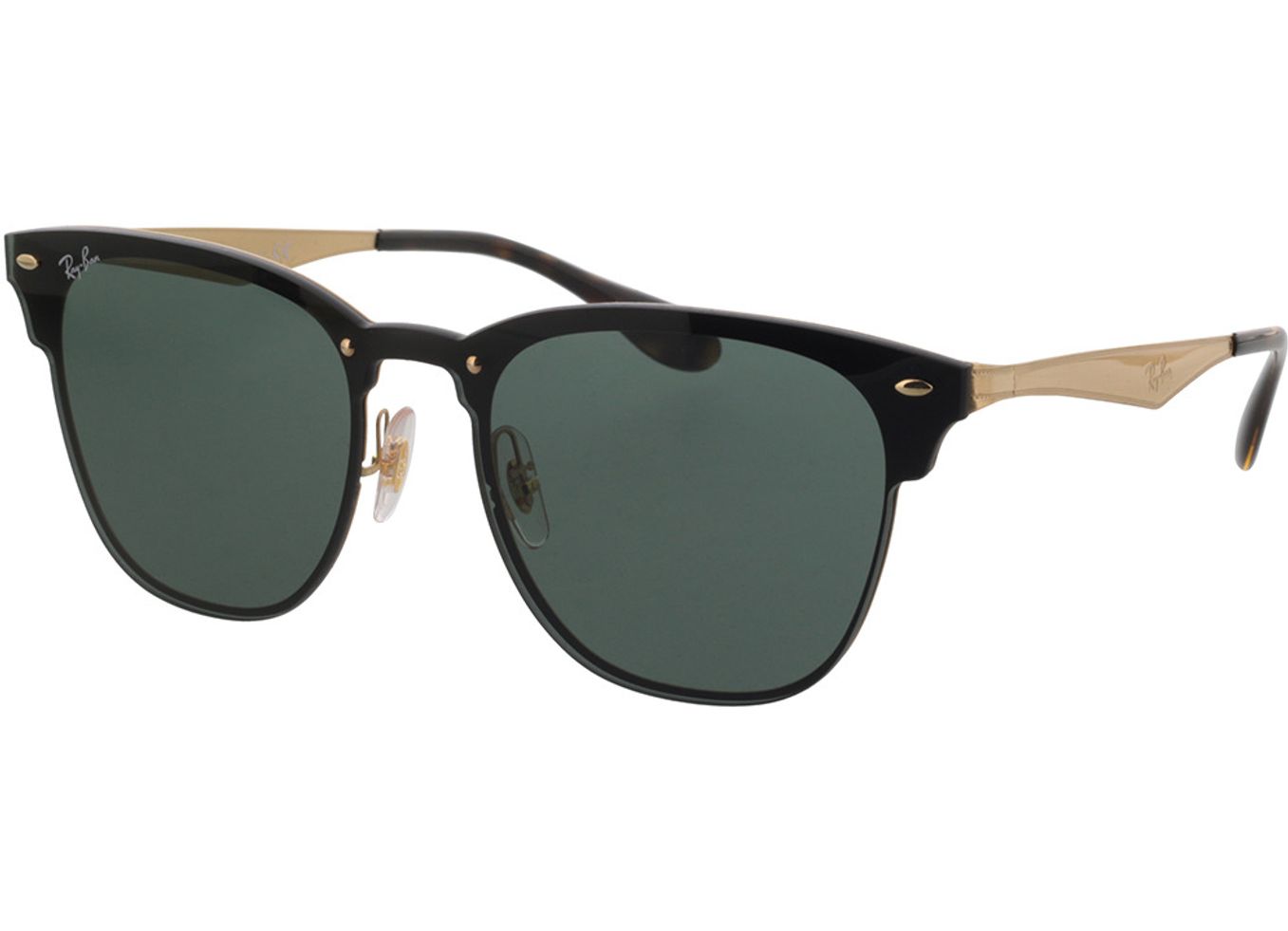 Ray-Ban Blaze Clubmaster RB3576N 043/71 47-147 Sonnenbrille ohne Sehstärke, Damen/Herren, Randlos, Mono von Ray-Ban