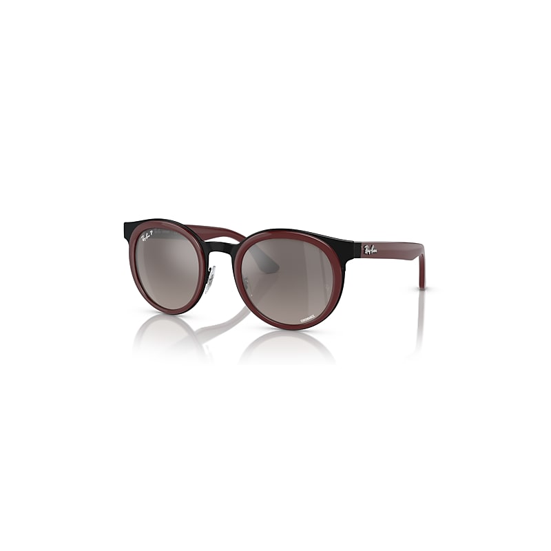 Ray-Ban Bonnie Sonnenbrillen Rot Fassung Silber Glas Polarisiert 50-24 von Ray-Ban