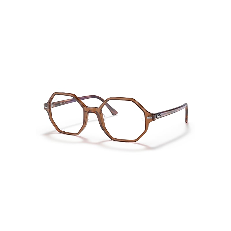 Ray-Ban Britt Optics  Havana Violett Gestreift Fassung Klar Glas Polarisiert 54-20 von Ray-Ban