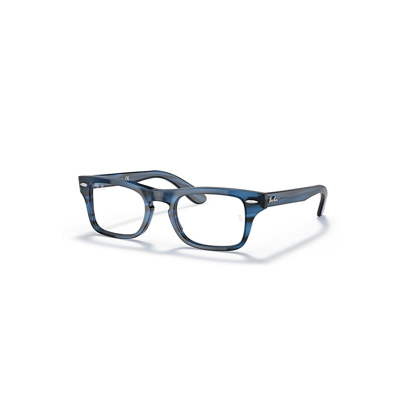 Ray-Ban Burbank Optics Kids  Blau Fassung Klar Glas Polarisiert 41-19 von Ray-Ban