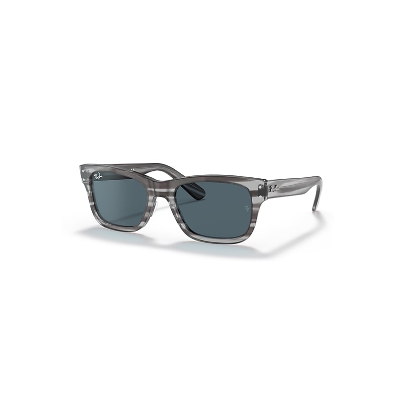 Ray-Ban Burbank Sonnenbrillen Grau Fassung Blau Glas 52-20 von Ray-Ban