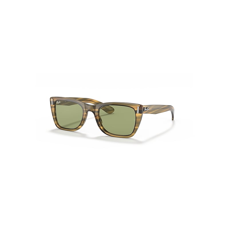 Ray-Ban Caribbean Sonnenbrillen Gelb Gestreift Fassung Grün Glas 52-22 von Ray-Ban