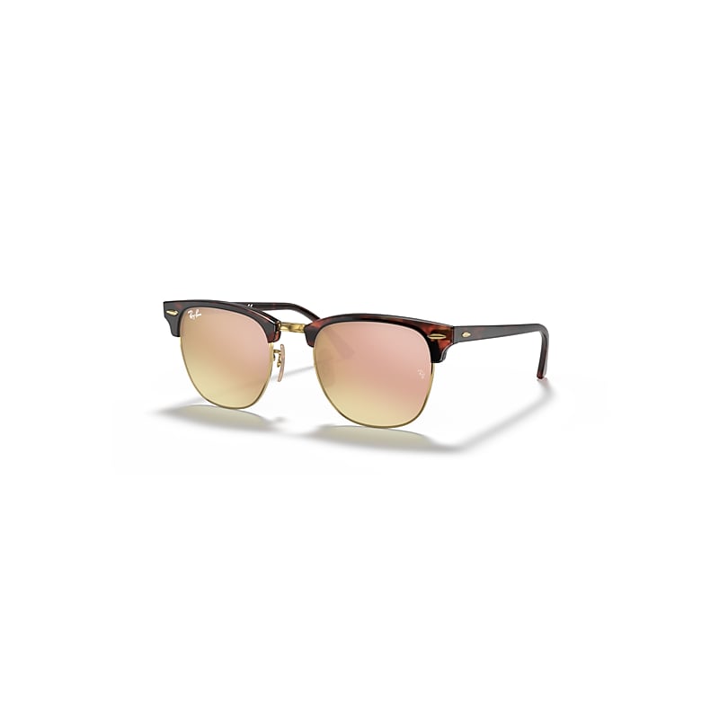 Ray-Ban Clubmaster Flash Lenses Gradient Sonnenbrillen Havana Rot Fassung Kupfer Glas 51-21 von Ray-Ban