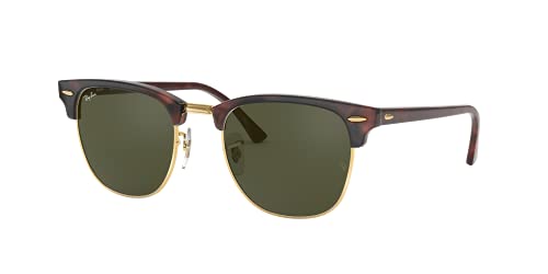 Ray-Ban Herren Clubmaster Sonnenbrille, Braun (Gestell: Braun (Tortoise) Glas: Grün W0366), 51 EU von Ray-Ban