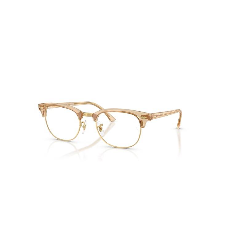 Ray-Ban Clubmaster Optics Change  Braune Wellen Selbsttönend Fassung Klar Glas Polarisiert 53-21 von Ray-Ban