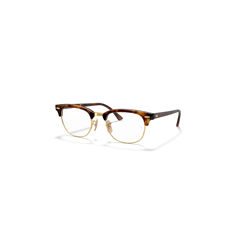 Ray-Ban Clubmaster Optics  Havana Rot Fassung Klar Glas 49-21 von Ray-Ban