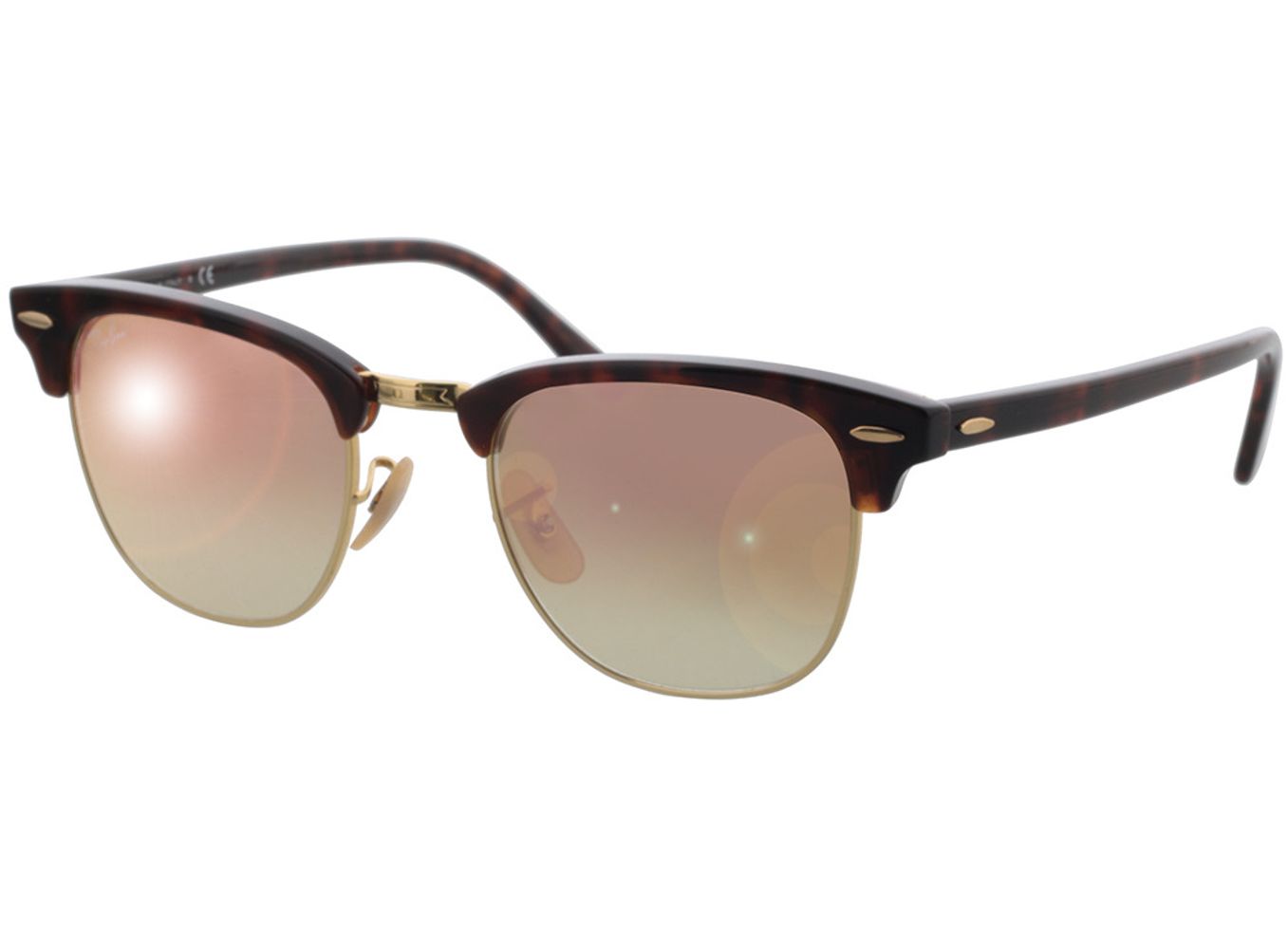 Ray-Ban Clubmaster RB3016 990/7O 49-21 Sonnenbrille mit Sehstärke erhältlich, Herren, Vollrand, browline von Ray-Ban