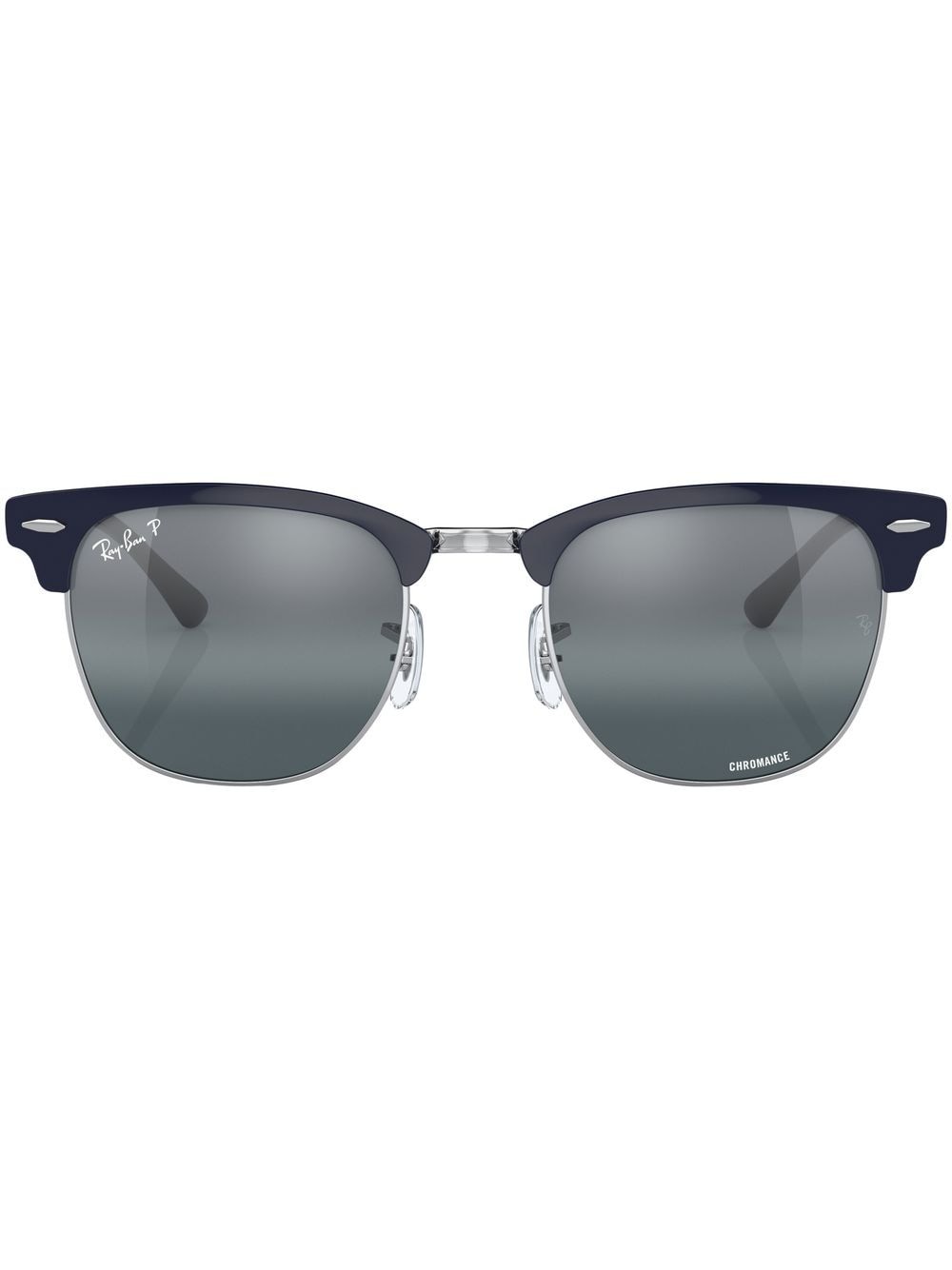 Ray-Ban Eckige Clubmaster Sonnenbrille - Silber von Ray-Ban