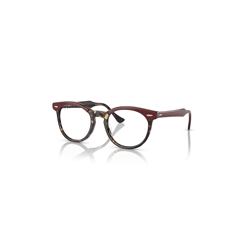 Ray-Ban Eagle Eye Optics  Bordeaux Auf Gelb Havana Fassung Klar Glas Polarisiert 49-21 von Ray-Ban