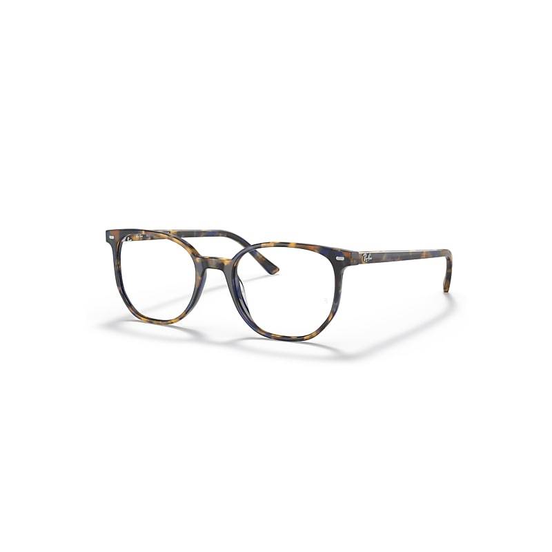 Ray-Ban Elliot Optics  Gelb & Blau Havana Fassung Klar Glas Polarisiert 52-19 von Ray-Ban