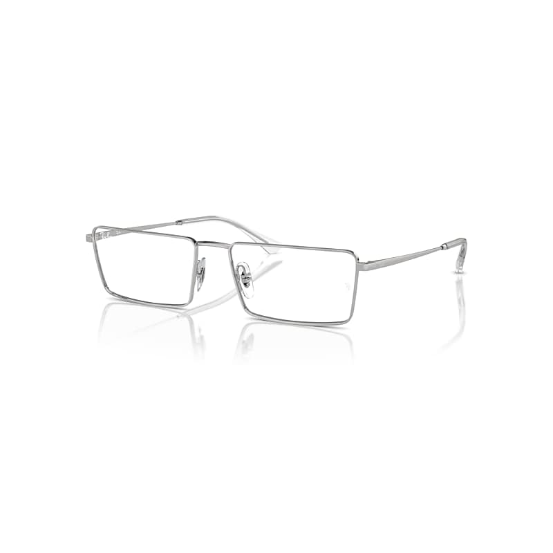 Ray-Ban Emy Optics  Silber Fassung Klar Glas Polarisiert 58-17 von Ray-Ban