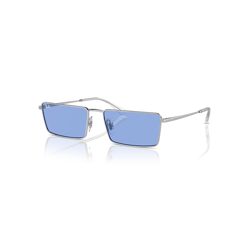 Ray-Ban Emy Bio-based Sonnenbrillen Silber Fassung Blau Glas 56-17 von Ray-Ban