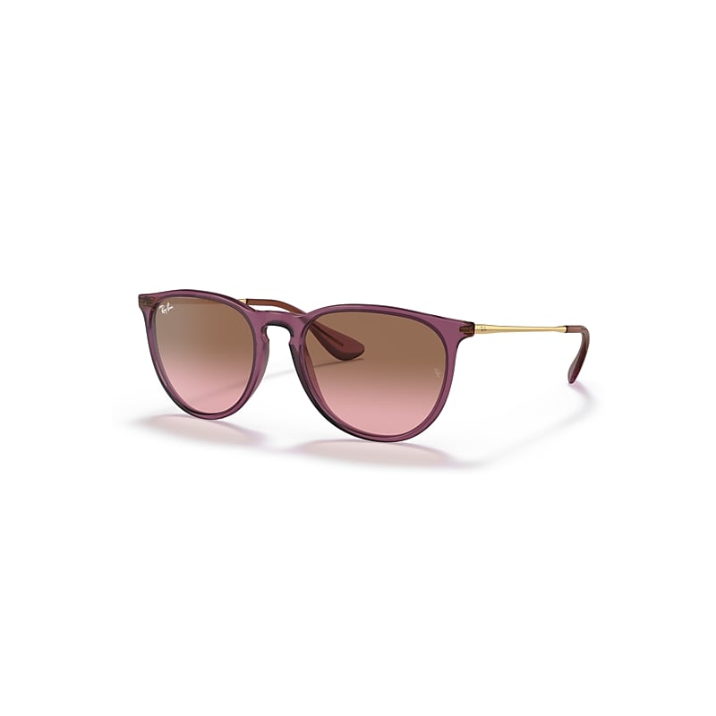 Ray-Ban Erika Classic Sonnenbrillen Violett Transparent Fassung Rosa Glas 54-18 von Ray-Ban