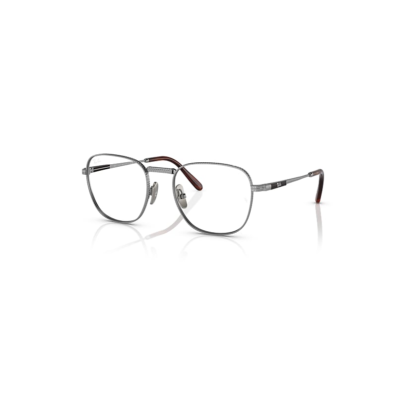 Ray-Ban Frank II Titanium Optics  Silber Fassung Klar Glas Polarisiert 51-20 von Ray-Ban