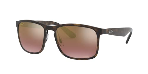 Ray-Ban Herren 4264 Brillengestelle, Braun (Matte Havana/Brownpolarmirrorgold), 58 von Ray-Ban