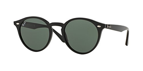 Ray-Ban Herren Rb 2180 Sonnenbrille, Schwarz (Gestell: schwarz, Gläser: grau-grün 601/71), Medium (Herstellergröße: 51) von Ray-Ban