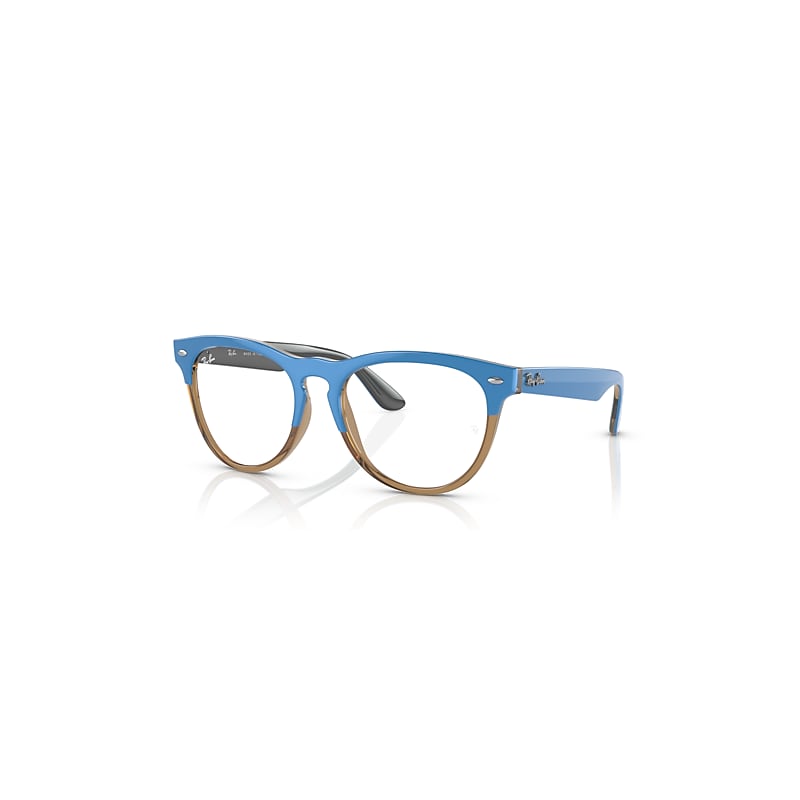 Ray-Ban Iris Optics  Azurblau Auf Hellbraun Transparent Fassung Klar Glas Polarisiert 54-18 von Ray-Ban