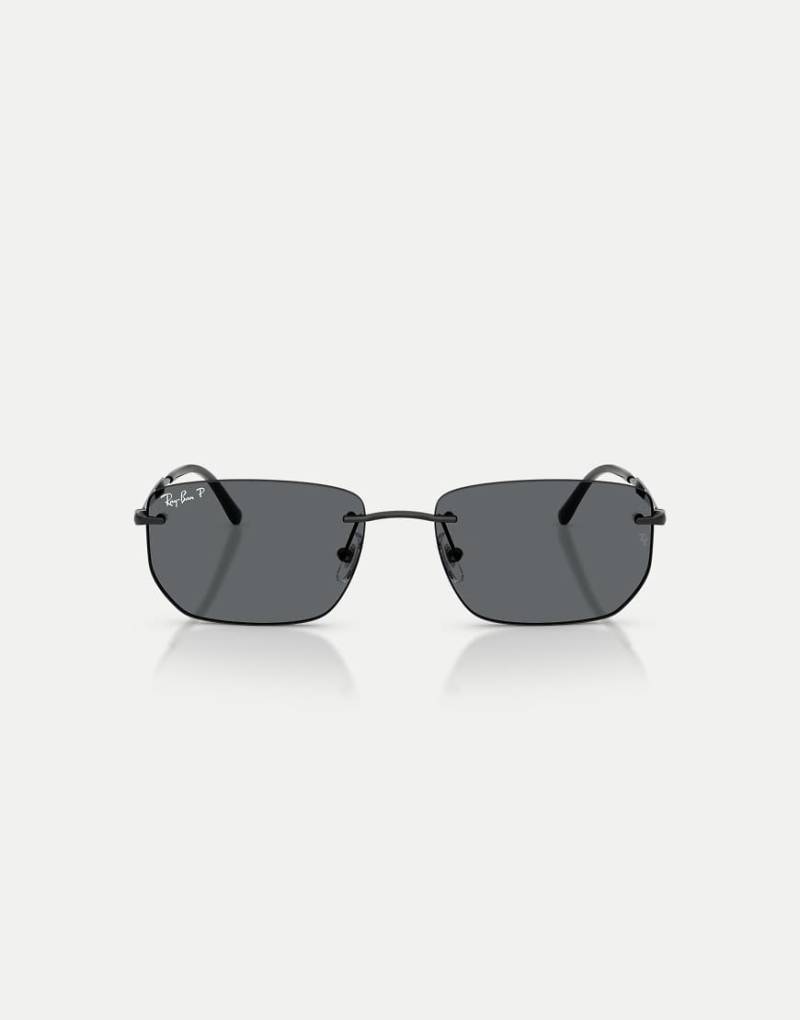 Ray-Ban - Irregular - Polarisierte Sonnenbrille in Schwarz mit grauen Gläsern von Ray-Ban