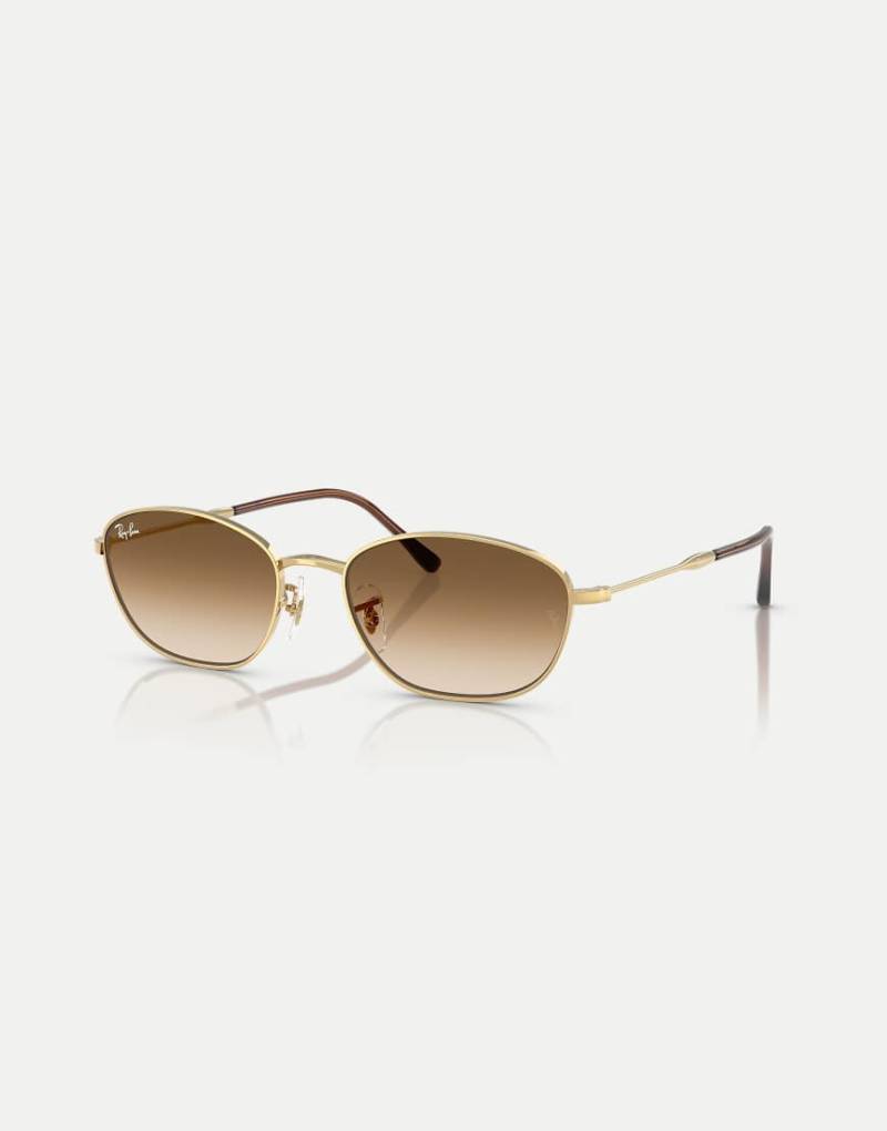 Ray-Ban - Irregular - Sonnenbrille in Arista-Gold mit braunen Gläsern-Goldfarben von Ray-Ban