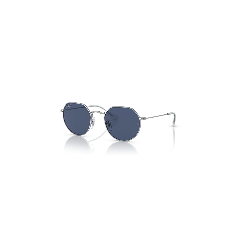 Ray-Ban Jack Kids Sonnenbrillen Silber Fassung Blau Glas 47-19 von Ray-Ban