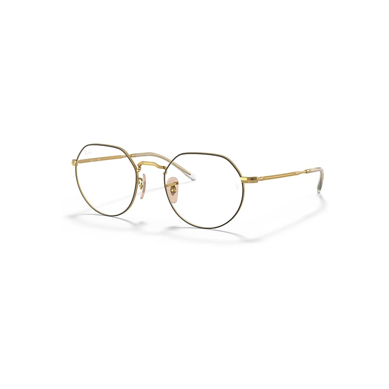 Ray-Ban Jack Optics  Gold Fassung Klar Glas Polarisiert 49-20 von Ray-Ban