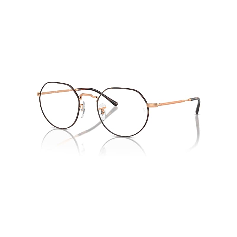 Ray-Ban Jack Optics  Rotgold Fassung Klar Glas Polarisiert 51-20 von Ray-Ban