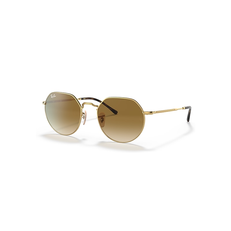 Ray-Ban Jack Sonnenbrillen Gold Fassung Braun Glas 51-20 von Ray-Ban