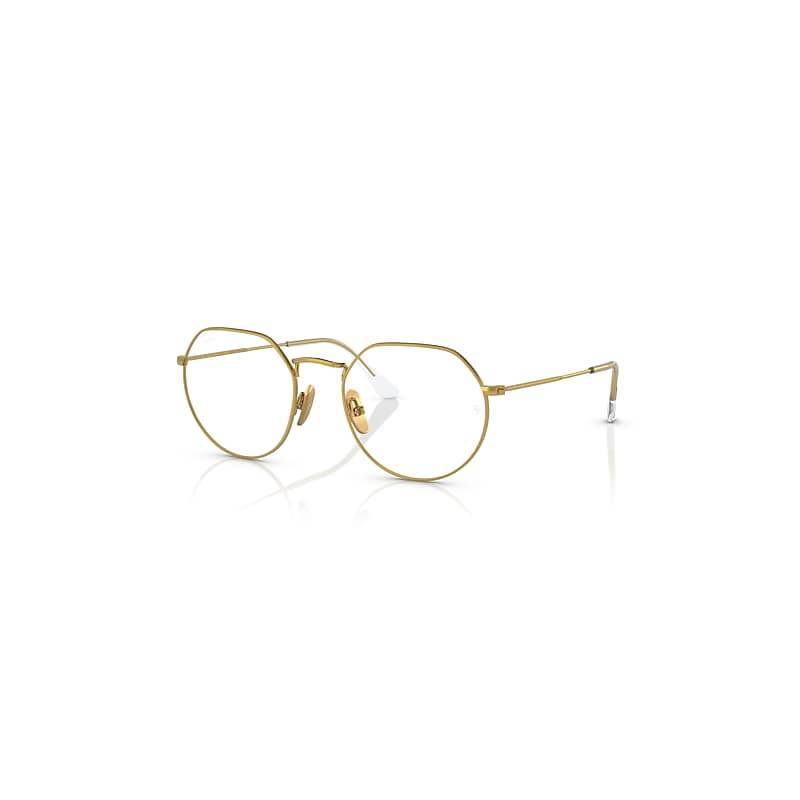 Ray-Ban Jack Titanium Optics  Gold Fassung Klar Glas Polarisiert 51-20 von Ray-Ban