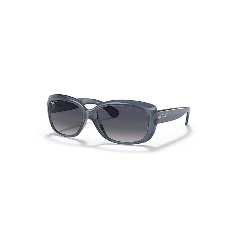 Ray-Ban Jackie Ohh Transparent Sonnenbrillen Blau Fassung Blau Glas Polarisiert 58-17 von Ray-Ban