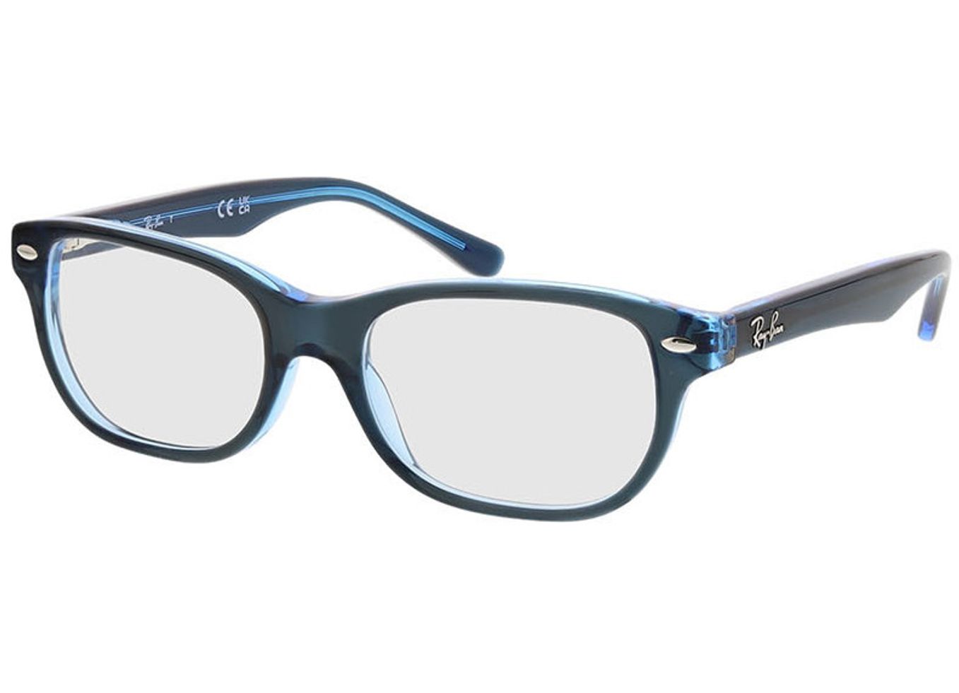 Ray-Ban Junior RY1555 3667 48-16 Brillengestell inkl. Gläser, Kinder, Vollrand, Rechteckig von Ray-Ban