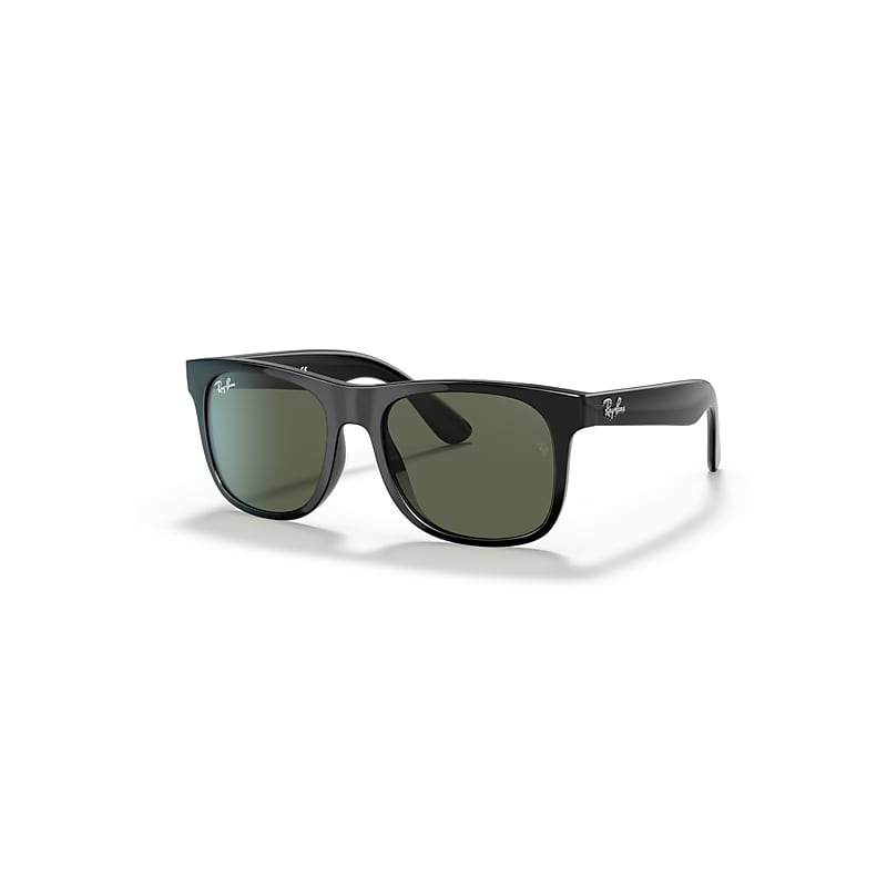 Ray-Ban Justin Kids Sonnenbrillen Schwarz Fassung Grün Glas 48-16 von Ray-Ban